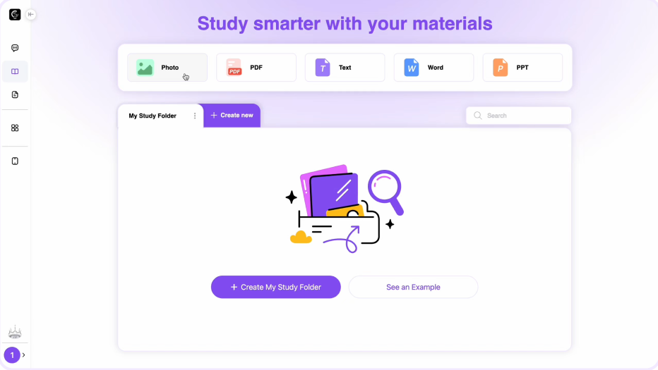 Study with Sovi workspace preview from the design.